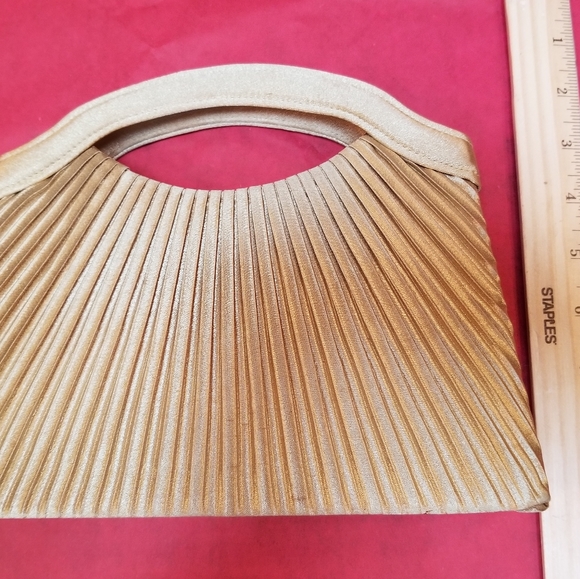 Gold Satin Shine Bijoux Terner Evening Purse - Picture 6 of 6